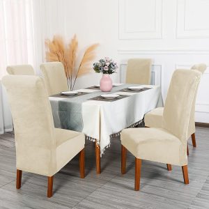 Velvet elastic increase chair cover