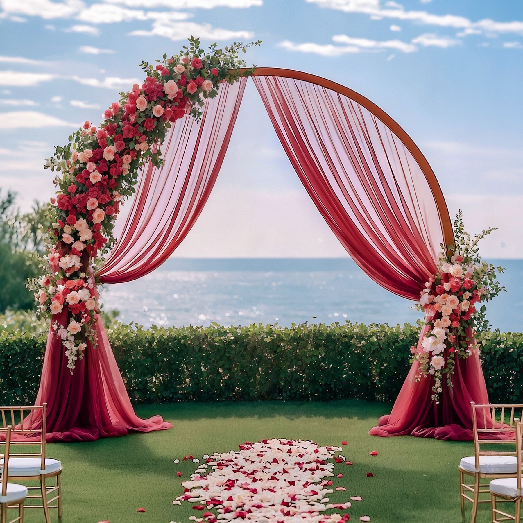 Wedding veil curtain
