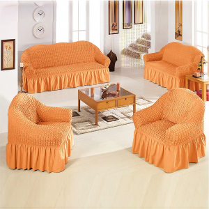 Sofa Cover Super Orange Slipcover Sofas Stretch Spandex Couch Covers for Living Room Furniture Sofa Protector with Skirt