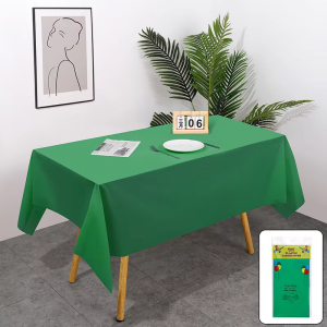Disposable Plastic Tablecloth for Rectangle Tables Premium Decor for Parties Events Weddings Indoors Outdoors 54 X 108 Inches
