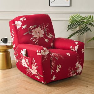 Recliner Slipcover-Stretch Soft Chair Slipcovers 4 -Pieces Furniture Protector Sofa Couch Cover Chair Cover