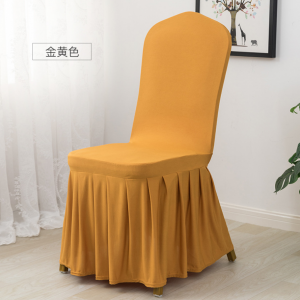 Chair Cover Skirt Washable Universal Parson Chair Protector with Long Skirt Anti-Dirty Stretchy Skirted Chair Slipcover