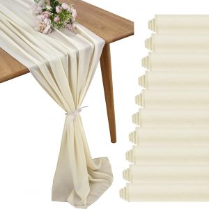 Red Best Seller Elegant Romantic Chiffon Dinning Table Runner for Wedding Party Decoration Sashes for Wedding Chair