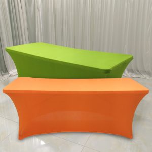 Table Cloth for Rectangle Pink Tablecloth Rectangular Fitted Stretch Spandex Table Covers 6 ft for Birthday Cocktail Wedding