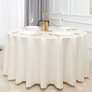 Table Linens Party Tablecloths Wedding White Round Washable Table Cloth Basic Poly Tablecloth 100% Polyester