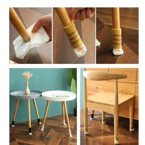 48pcs Hot Sales Knitted Reusable Multi-Color Available Cat Chair Furniture Socks Cat Paw Chair Leg Socks