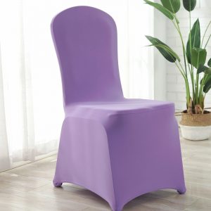 Pure Color Chair Covers Stretch Dining Room Seat Cover Luxury Hotel Elastic Chair for Restaurant Wedding Banquet