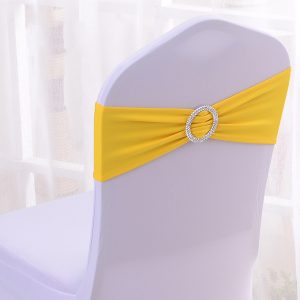 Various Chair Bows Wedding Ceremony Decorative Spandex Elastic Chair Sashes for Chairs