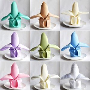 Custom Polyester Table Napkins Householder and Wedding Restaurant Dinner Napkins Mouth Cloth